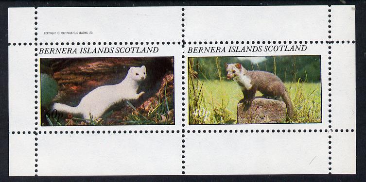 Bernera 1982 Animals perf  set of 2 values (40p & 60p) unmounted mint, stamps on animals