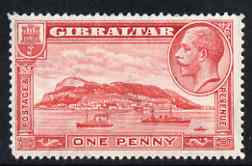 Gibraltar 1931-33 KG5 Rock 1d P14 unmounted mint SG110, stamps on , stamps on  kg5 , stamps on 