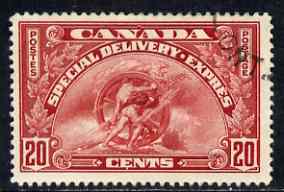 Canada 1935 Special Delivery 20c scarlet fine used SG S8, stamps on , stamps on  stamps on canada 1935 special delivery 20c scarlet fine used sg s8