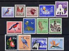 South Africa 1961 definitive set complete 1/2c to 1r unmounted mint SG 198-210 cat 8, stamps on animals