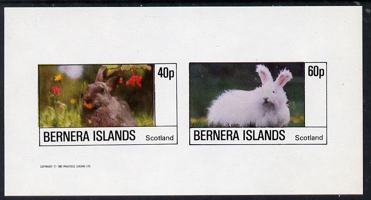 Bernera 1982 Rabbits imperf  set of 2 values (40p & 60p) unmounted mint, stamps on , stamps on  stamps on animals    rabbits