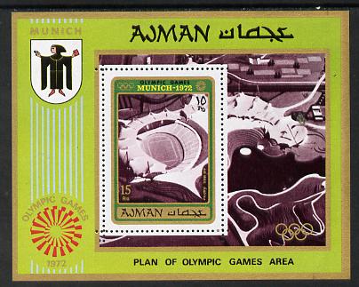 Ajman 1971 Olympics m/sheet unmounted mint (Mi BL 234A) 