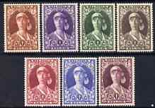 Belgium 1931 Anti-TB fund set of 7 fresh mounted mint, SG 593-99, stamps on , stamps on  stamps on medical