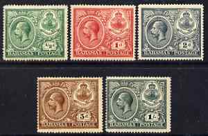 Bahamas 1920 KG5 Peace set of 5 mounted mint SG 106-10, stamps on , stamps on  stamps on , stamps on  stamps on  kg5 , stamps on  stamps on 