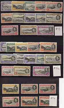 Ascension 1938-53 KG6 definitive set complete 1/2d to 10s incl all shades and perfs as listed by SG, 32 values fresh and fine mounted mint cat over 50, stamps on , stamps on  kg6 , stamps on 