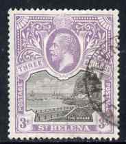 St Helena 1912-16 KG5 Pictorial 3s a little faded and short perf at base but fine cds used SG 81, stamps on , stamps on  kg5 , stamps on 