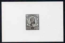 Indian States - Barwani 1932  Die proof of 1/4a in black on white card, as SG32, stamps on , stamps on  stamps on , stamps on  stamps on  kg5 , stamps on  stamps on 