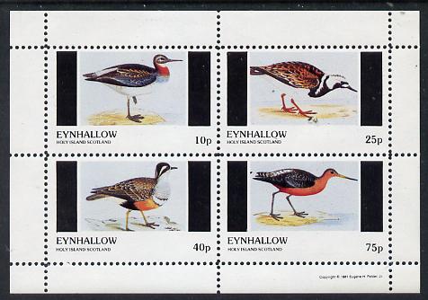 Eynhallow 1981 Waders #1 perf  set of 4 values (10p to 75p) unmounted mint, stamps on , stamps on  stamps on birds