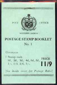 Samoa 1962 11s9d booklet (green cover) complete and very fine, SG SB8 (imprint 300/9/64-504), stamps on , stamps on  stamps on booklet - samoa 1962 11s9d booklet (green cover) complete and very fine, stamps on  stamps on  sg sb8 (imprint 300/9/64-504)