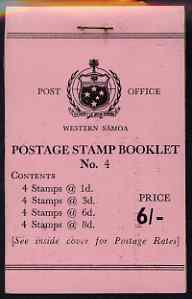 Booklet - Samoa 1962-64 6s booklet (pink cover) complete and very fine, SG SB9 (imprint 300/9/64-397), stamps on , stamps on  stamps on booklet - samoa 1962-64 6s booklet (pink cover) complete and very fine, stamps on  stamps on  sg sb9 (imprint 300/9/64-397)