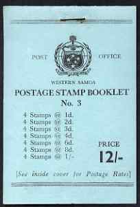 Booklet - Samoa 1962-64 12s booklet (blue cover) complete and very fine, SG SB10 (imprint 300/9/64-397), stamps on , stamps on  stamps on booklet - samoa 1962-64 12s booklet (blue cover) complete and very fine, stamps on  stamps on  sg sb10 (imprint 300/9/64-397)