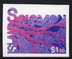 Solomon Islands 1987 Corals $1.50 imperf proof in magenta & Cyan only (black & yellow omitted) superb unmounted mint as SG 579, stamps on , stamps on  stamps on marine life, stamps on  stamps on coral