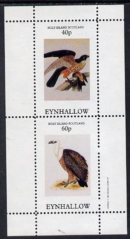 Eynhallow 1982 Birds of Prey #03 perf  set of 2 values (40p & 60p) unmounted mint, stamps on , stamps on  stamps on birds, stamps on  stamps on birds of prey