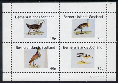 Bernera 1981 Waders perf  set of 4 values (10p to 75p) unmounted mint, stamps on birds