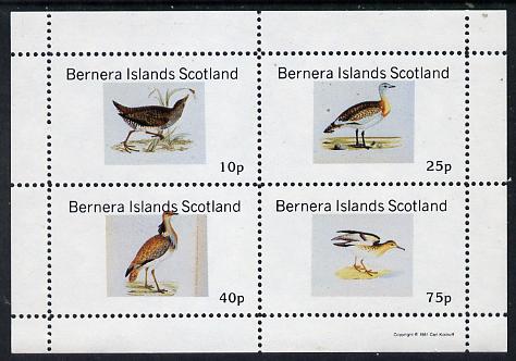 Bernera 1981 Waders perf  set of 4 values (10p to 75p) unmounted mint, stamps on , stamps on  stamps on birds