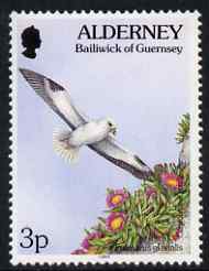 Guernsey - Alderney 1994-98 Flora & Fauna Defs 3p Fulmar & Fig unmounted mint SG A62, stamps on , stamps on  stamps on flowers, stamps on  stamps on birds, stamps on  stamps on fruit