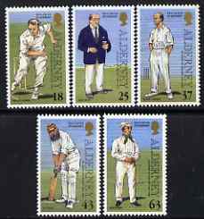 Guernsey - Alderney 1997 Anniversary of Cricket in Alderney perf set of 5 unmounted mint SG A96-100, stamps on sport, stamps on cricket