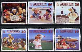 Guernsey - Alderney 2000 A Wombling Holiday perf set of 6 unmounted mint SG A146-51, stamps on children, stamps on fairy talesa, stamps on  tv , stamps on lighthouses, stamps on golf, stamps on aviation