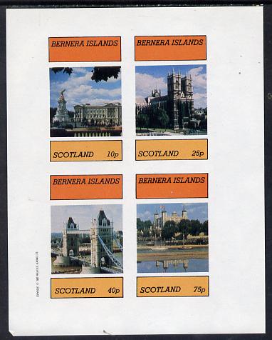 Bernera 1982 London Landmarks imperf  set of 4 values (10p to 75p) unmounted mint