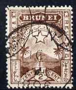 Brunei 1895 Star & Local Scene 1/2c brown cds used SG1, stamps on , stamps on  stamps on brunei 1895 star & local scene 1/2c brown cds used sg1