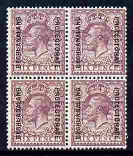 Bechuanaland 1925-27 KG5 overprint on Great Britain 6d block of 4 unmounted mint, SG 97, stamps on , stamps on  stamps on , stamps on  stamps on  kg5 , stamps on  stamps on 