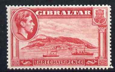 Gibraltar 1938-51 KG6 1.5d carmine Perf 14 unmounted mint, SG 123 , stamps on , stamps on  kg6 , stamps on 