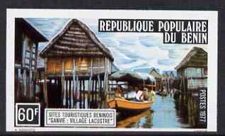 Benin 1977 Tourism 60f Stilt Houses imperf from limited printing, unmounted mint as SG675