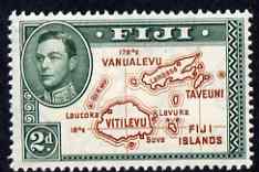 Fiji 1938-55 KG6 2d die I mounted mint SG 253, stamps on , stamps on  kg6 , stamps on maps