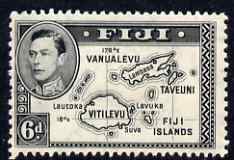 Fiji 1938-55 KG6 6d die I mounted mint SG 260, stamps on , stamps on  kg6 , stamps on maps