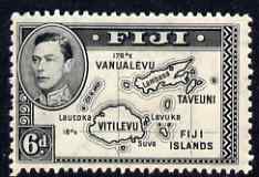 Fiji 1938-55 KG6 6d die I mounted mint SG 260, stamps on , stamps on  stamps on , stamps on  stamps on  kg6 , stamps on  stamps on maps