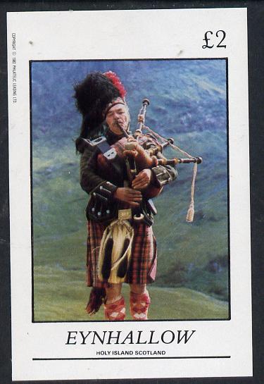 Eynhallow 1982 Scottish National Dress (Piper) imperf deluxe sheet (£2 value) unmounted mintunmounted mint, stamps on costumes, stamps on music, stamps on bagpipes, stamps on scots, stamps on scotland