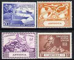 Antigua 1949 KG6 75th Anniversary of Universal Postal Union set of 4 mounted mint, SG 114-17, stamps on , stamps on  kg6 , stamps on  upu , stamps on 