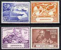 Antigua 1949 KG6 75th Anniversary of Universal Postal Union set of 4 mounted mint, SG 114-17, stamps on , stamps on  stamps on , stamps on  stamps on  kg6 , stamps on  stamps on  upu , stamps on  stamps on 