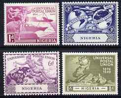 Nigeria 1949 KG6 75th Anniversary of Universal Postal Union set of 4 mounted mint, SG 64-67, stamps on , stamps on  stamps on , stamps on  stamps on  kg6 , stamps on  stamps on  upu , stamps on  stamps on 