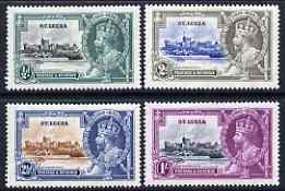 St Lucia 1935 KG5 Silver Jubilee set of 4, mounted mint SG 109-12, stamps on , stamps on  stamps on , stamps on  stamps on  kg5 , stamps on  stamps on silver jubilee, stamps on  stamps on castles