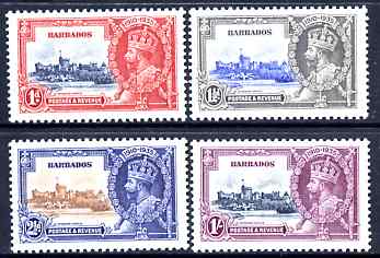 Barbados 1935 KG5 Silver Jubilee set of 4 mounted mint SG 241-4, stamps on , stamps on  stamps on , stamps on  stamps on  kg5 , stamps on  stamps on silver jubilee, stamps on  stamps on castles