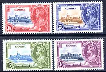 Gambia 1935 KG5 Silver Jubilee set of 4, mounted mint SG 143-6, stamps on , stamps on  stamps on , stamps on  stamps on  kg5 , stamps on  stamps on silver jubilee, stamps on  stamps on castles