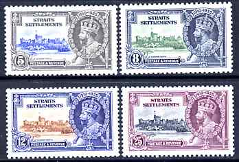 Malaya - Straits Settlements 1935 KG5 Silver Jubilee set of 4, mounted mint SG 256-9, stamps on , stamps on  stamps on , stamps on  stamps on  kg5 , stamps on  stamps on silver jubilee, stamps on  stamps on castles