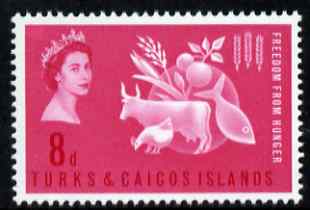 Turks & Caicos Islands 1963 Freedom From Hunger 8d unmounted mint, SG 254, stamps on , stamps on  stamps on food, stamps on  stamps on agriculture, stamps on  stamps on  ffh , stamps on  stamps on freedom from hunger