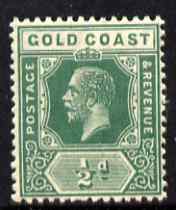 Gold Coast 1921-34 KG5 Script CA 1/2d green unmounted mint SG 86, stamps on , stamps on  stamps on , stamps on  stamps on  kg5 , stamps on  stamps on 