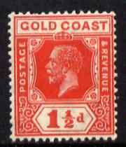 Gold Coast 1921-34 KG5 Script CA 1.5d red unmounted mint SG 88, stamps on , stamps on  kg5 , stamps on 