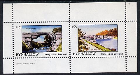 Eynhallow 1982 Bridges (Bronte & Sheepwash) perf  set of 2 values (40p & 60p) unmounted mint, stamps on , stamps on  stamps on bridges    civil engineering