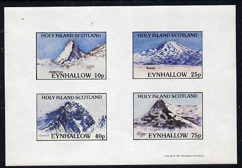 Eynhallow 1981 Mountains (Matterhorn, Ararat, Everest & Eiger) imperf  set of 4 values (10p to 75p) unmounted mint, stamps on mountains