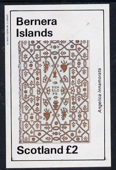 Bernera 1982 Ornate Book Covers #1 imperf deluxe sheet (£2 value) unmounted mint, stamps on books   literature