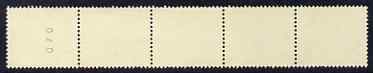 Germany - West 1973 experimental coil strip of 5 blank gummed labels with number on back of one, unmounted mint , stamps on coils