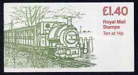 Booklet - Great Britain 1979-81 Industrial Archaeology Series #6 (Talyllyn Railway) \A31.40 folded booklet with cyl number in margin at left SG FM2A