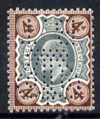 Great Britain 1902 Edward 4d with BOARD OF TRADE perfin (inverted) lightly mounted mint, stamps on , stamps on  ke7 , stamps on 