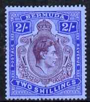 Bermuda 1938-53 KG6 2s deep reddish purple & ultramarine on grey-blue well centred lightly mounted mint SG116a, stamps on , stamps on  kg6 , stamps on 