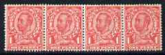 Great Britain 1911-12 KG5 1d carmine Die A strip of 4 unmounted mint, SG 327, stamps on , stamps on  stamps on , stamps on  stamps on  kg5 , stamps on  stamps on 