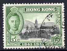 Hong Kong 1941 KG6 Centenary of British Occupation 5c cds used SG165, stamps on , stamps on  stamps on , stamps on  stamps on  kg6 , stamps on  stamps on education